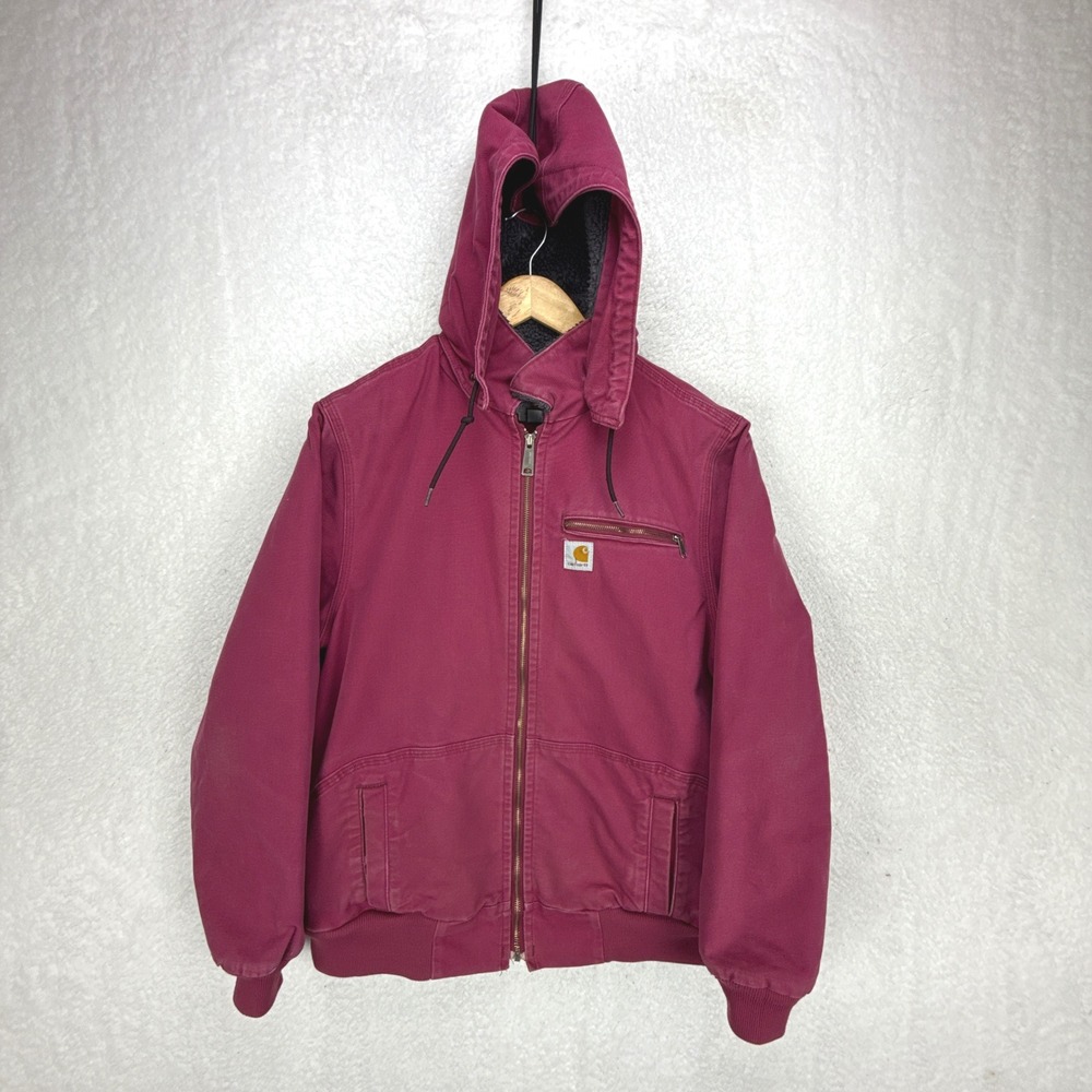 Carhartt Wildwood‎ Jacket Sherpa Lined Womens Large 100815-648 Merlot Purple